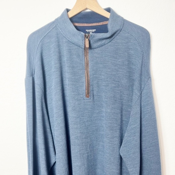Roundtree & Yorke Blue Zip Up Men 3XT Sweater Brand New - Picture 2 of 5